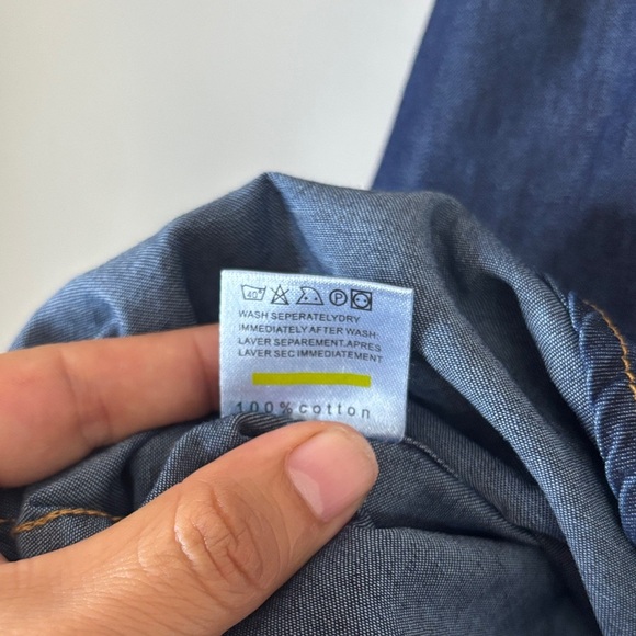 Men's Denim Shirt - Dark Blue - Picture 5 of 9